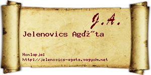 Jelenovics Agáta névjegykártya